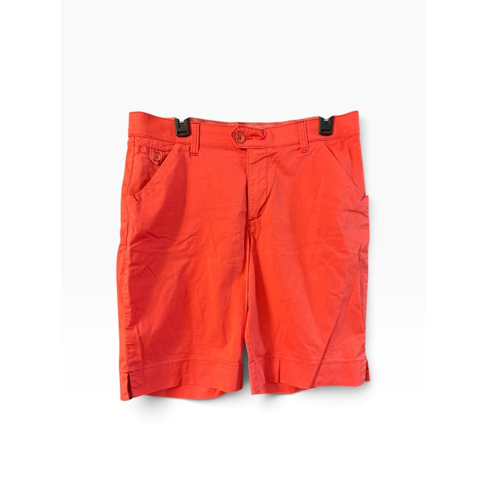 Lee Platinum Label Womens Coral Orange Bermuda Shorts Size 12 Medium 4713855